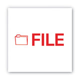 ACCUSTAMP2® Pre-Inked Shutter Stamp, Red, FILE,.63 x 0.5 (COS035576) Each