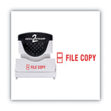 ACCUSTAMP2® Pre-Inked Shutter Stamp, Red, FILE COPY, 1.63 x 0.5 (COS035596) Each