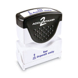 ACCUSTAMP2® Pre-Inked Shutter Stamp, Blue, FOR DEPOSIT ONLY, 1.63 x 0.5 (COS035601) Each