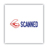 ACCUSTAMP2® Pre-Inked Shutter Stamp, Red/Blue, SCANNED, 1.63 x 0.5 (COS035606) Each