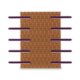 Smead™ SafeSHIELD Two-Prong Fastener Base and Compressor Sets, 2" Capacity, 2.75" Center to Center, Purple, 50/Box (SMD68216) Box of 50