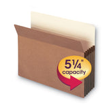 Smead™ Redrope Drop Front File Pockets, 5.25" Expansion, Letter Size, Redrope, 10/Box (SMD73234) Pack of 10