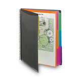 Smead™ Poly Project Organizer, 12 Letter-Size Sleeves, Gray with Bright Pockets (SMD89207) Each