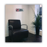 COSCO Brushed Metal Office Sign, Turn Off Cell Phone, 9 x 3, Silver/Red (COS098211) Each