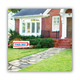 COSCO Stake Sign, 6 x 17, Blank White with Printed Red Arrow (COS098056) Each