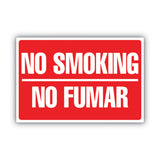 COSCO Two-Sided Signs, No Smoking/No Fumar, 8 x 12, Red (COS098068) Each