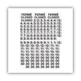 COSCO Business Hours Sign Kit, 15 x 19, Red (COS098072) Each