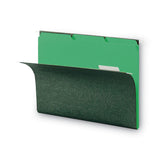Smead™ Interior File Folders, 1/3-Cut Tabs: Assorted, Letter Size, 0.75" Expansion, Green, 100/Box (SMD10247) Box of 100