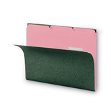 Smead™ Interior File Folders, 1/3-Cut Tabs: Assorted, Letter Size, 0.75" Expansion, Pink, 100/Box (SMD10263) Box of 100