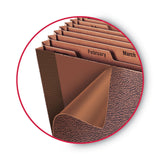 Smead™ TUFF Expanding Open-Top Stadium File, 12 Sections, 1/12-Cut Tabs, Letter Size, Redrope (SMD70488) Each