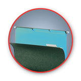 Smead™ Interior File Folders, 1/3-Cut Tabs: Assorted, Letter Size, 0.75" Expansion, Aqua, 100/Box (SMD10235) Box of 100