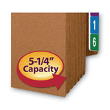 Smead™ Heavy-Duty Redrope End Tab TUFF Pockets, 5.25" Expansion, Letter Size, Redrope, 10/Box (SMD73790) Pack of 10
