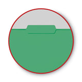 Smead™ Interior File Folders, 1/3-Cut Tabs: Assorted, Letter Size, 0.75" Expansion, Green, 100/Box (SMD10247) Box of 100