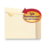 Smead™ 100% Recycled Top Tab File Jackets, Straight Tab, Legal Size, Manila, 50/Box (SMD75607) Pack of 50