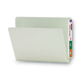 Smead™ Extra-Heavy Recycled Pressboard End Tab Folders, Straight Tabs, Letter Size, 1" Expansion, Gray-Green, 25/Box (SMD26200) Box of 25