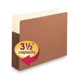 Smead™ Redrope Drop-Front File Pockets with Fully Lined Gussets, 3.5" Expansion, Letter Size, Redrope, 10/Box (SMD73264) Pack of 10