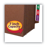 Smead™ Heavy-Duty Redrope End Tab TUFF Pockets, 7" Expansion, Letter Size, Redrope, 5/Box (SMD73795) Pack of 5