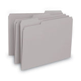 Smead™ Interior File Folders, 1/3-Cut Tabs: Assorted, Letter Size, 0.75" Expansion, Gray, 100/Box (SMD10251) Box of 100