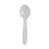 Dixie® Plastic Cutlery, Heavyweight Soup Spoons, White, 100/Box (DXESH207) Box of 100