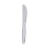 Dixie® Plastic Cutlery, Heavy Mediumweight Knives, White, 1,000/Carton (DXEKM217) Case of 1000