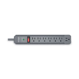 Kensington® Guardian Premium Surge Protector, 7 AC Outlets, 6 ft Cord, 540 J, Gray (KMW38217) Each