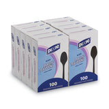 Dixie Plastic Cutlery, Heavy Mediumweight Teaspoons, Black, 1,000/Carton (DXETM507CT) Case of 1000