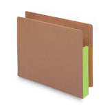 Smead™ Redrope Drop-Front End Tab File Pockets, Fully Lined 6.5" High Gussets, 3.5" Expansion, Letter Size, Redrope/Green, 10/Box (SMD73680) Pack of 10