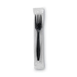 Dixie® Individually Wrapped Heavyweight Forks, Polypropylene, Black, 1,000/Carton (DXEPFH53C) Case of 1000