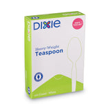Dixie® Plastic Cutlery, Heavyweight Teaspoons, White, 100/Box (DXETH207) Box of 100
