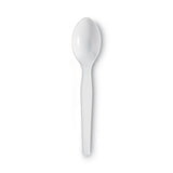 Dixie® Plastic Cutlery, Heavyweight Teaspoons, White, 1,000/Carton (DXETH207CT) Case of 1000