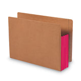 Smead™ Redrope Drop-Front End Tab File Pockets, Fully Lined 6.5" High Gussets, 3.5" Expansion, Letter Size, Redrope/Red, 10/Box (SMD73686) Pack of 10
