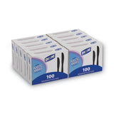 Dixie Plastic Tableware, Heavy Mediumweight Knives, Black, 100/Box, 10 Boxes/Carton (DXEKM507CT) Case of 1000