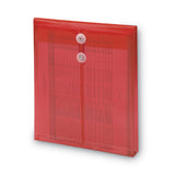 Smead™ Poly String and Button Interoffice Envelopes, Open-End (Vertical), 9.75 x 11.63, Transparent Red, 5/Pack (SMD89547) Pack of 5 Envelopes