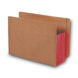 Smead™ Redrope Drop-Front End Tab File Pockets, Fully Lined 6.5" High Gussets, 5.25" Expansion, Letter Size, Redrope/Red, 10/Box (SMD73696) Pack of 10