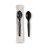 Dixie® Individually Wrapped Heavyweight Teaspoons, Polystyrene, Black 1,000/Carton (DXETH53C7) Case of 1000