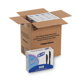 Dixie Plastic Tableware, Heavy Mediumweight Knives, Black, 100/Box, 10 Boxes/Carton (DXEKM507CT) Case of 1000
