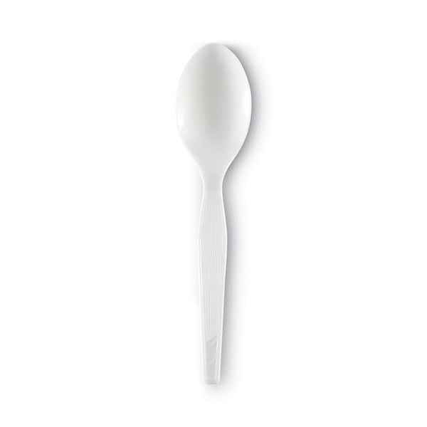 Dixie® Plastic Cutlery, Heavy Mediumweight Teaspoons, White, 1,000/Carton (DXETM217)
