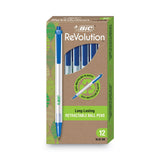 BIC® Ecolutions Clic Stic Ballpoint Pen, Retractable, Medium 1 mm, Blue Ink, Translucent Frost/Blue Barrel, Dozen (BICCSEM11BE) 1 Dozen
