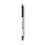 BIC® Clic Stic Ballpoint Pen Value Pack, Retractable, Medium 1 mm, Black Ink, White Barrel, 24/Pack (BICCSM241BK) Pack of 24