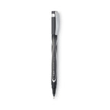 BIC® Intensity Porous Point Pen, Stick, Fine 0.5 mm, Black Ink, Black Barrel, Dozen (BICFPIN11BK) Box of 12