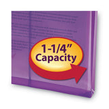 Smead™ Poly String and Button Interoffice Envelopes, Open-End (Vertical), 9.75 x 11.63, Transparent Purple, 5/Pack (SMD89544) Pack of 5 Envelopes