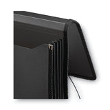 Smead™ Poly Premium Wallets, 5.25" Expansion, 1 Section, Elastic Cord Closure, Letter Size, Black (SMD71500) Each