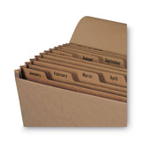 Smead™ Indexed Expanding Kraft Files, 12 Sections, Elastic Cord Closure, 1/12-Cut Tabs, Letter Size, Kraft (SMD70186) Each