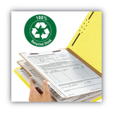 Smead™ Recycled Pressboard Classification Folders, 2" Expansion, 2 Dividers, 6 Fasteners, Letter Size, Yellow Exterior, 10/Box (SMD14064) Box of 10
