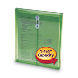 Smead™ Poly String and Button Interoffice Envelopes, Open-End (Vertical), 9.75 x 11.63, Transparent Green, 5/Pack (SMD89543) Pack of 5 Envelopes