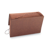 Smead™ TUFF Expanding Wallet, 12 Sections, Elastic Cord Closure, 1/12-Cut Tabs, Legal Size, Redrope (SMD70390) Each