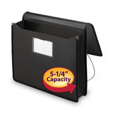 Smead™ Poly Premium Wallets, 5.25" Expansion, 1 Section, Elastic Cord Closure, Letter Size, Black (SMD71500) Each