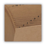 Smead™ Indexed Expanding Kraft Files, 31 Sections, Elastic Cord Closure, 1/15-Cut Tabs, Letter Size, Kraft (SMD70168) Each