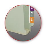 Smead™ End Tab Pressboard Classification Folders, Two SafeSHIELD Coated Fasteners, 3" Expansion, Letter Size, Gray-Green, 25/Box (SMD34725) Box of 25