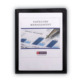 Smead™ Frame View Poly Two-Pocket Folder, 100-Sheet Capacity, 11 x 8.5, Clear/Black, 5/Pack (SMD87705) Pack of 5